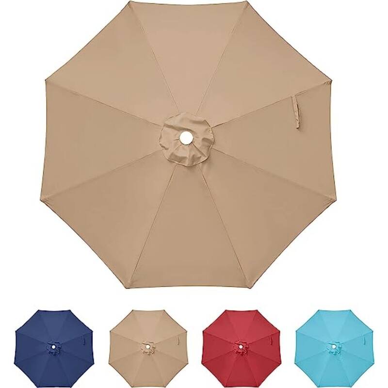 9ft.Patio Umbrella Replacement Canopy, Outdoor Table & Market & Yard Umbrella Replacement Top Cover (No stand and base)
