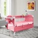preview thumbnail 8 of 8, Portable Upholstered Infant Cribs Home Toddler Bassinet Bed