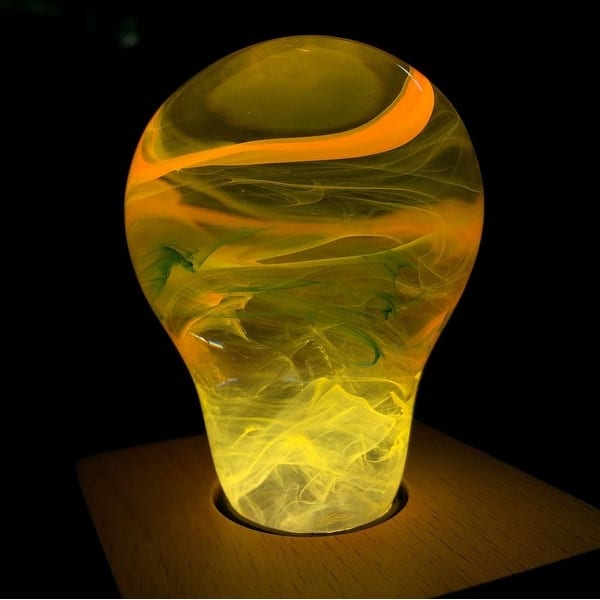  Resin and wood decor, Ambient night light, Resin table