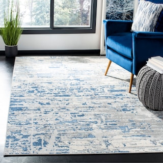 SAFAVIEH Jasper Shreya Modern Abstract Rug - Ivory/Blue - 4' x 6'