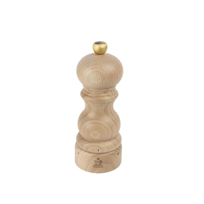 Peugeot Paris u’Select Zirlion Salt Mill, Natural, 6 inch, Adjustable Grind - Made in France - Sustainably Sourced Wood - Natural - 1 Piece