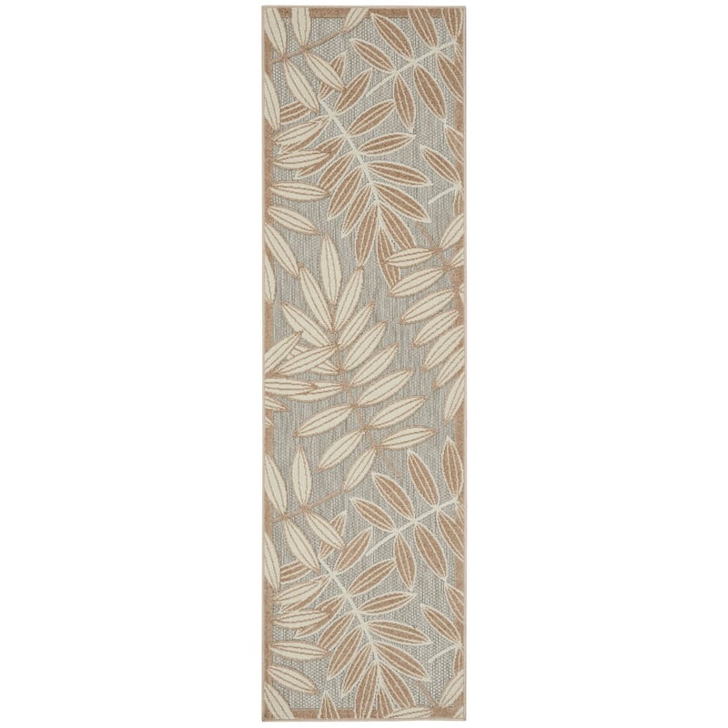 Nourison Alice Indoor/Outdoor Floral Area Rug - 2' x 6' - Natural