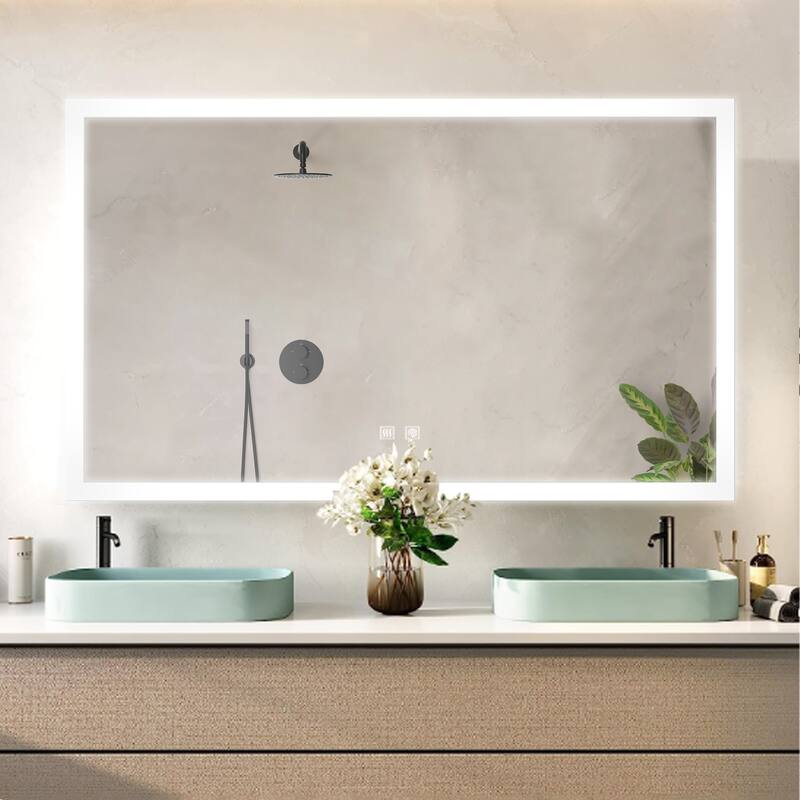 Aurorium LED Bathroom Vanity Mirror - N/A - 60 in W x 32 in H