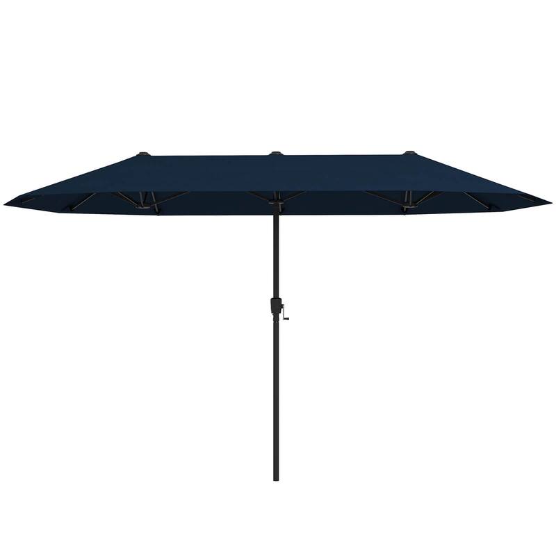 Costway 13 FT Large Patio Umbrella Outdoor Double-Sided Table Market - See Details - Navy