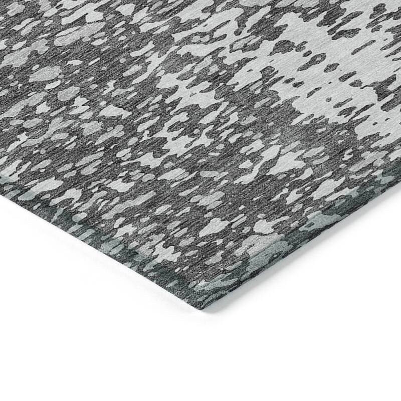 Machine Washable Indoor/ Outdoor Modern Abstract Chantille Rug