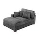 preview thumbnail 148 of 174, 41" W Plush Corduroy Chaise Lounge with Pillows