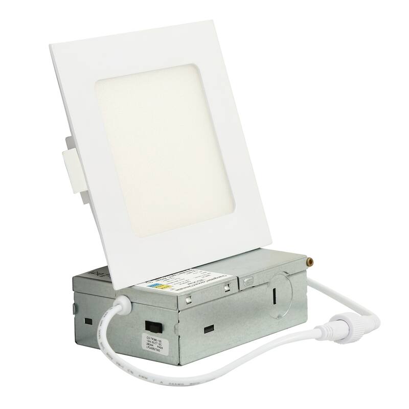 Flush Mount Rectangle Ceiling Light 6.7" Wide 3CCT Dimmable Recessed Lighting