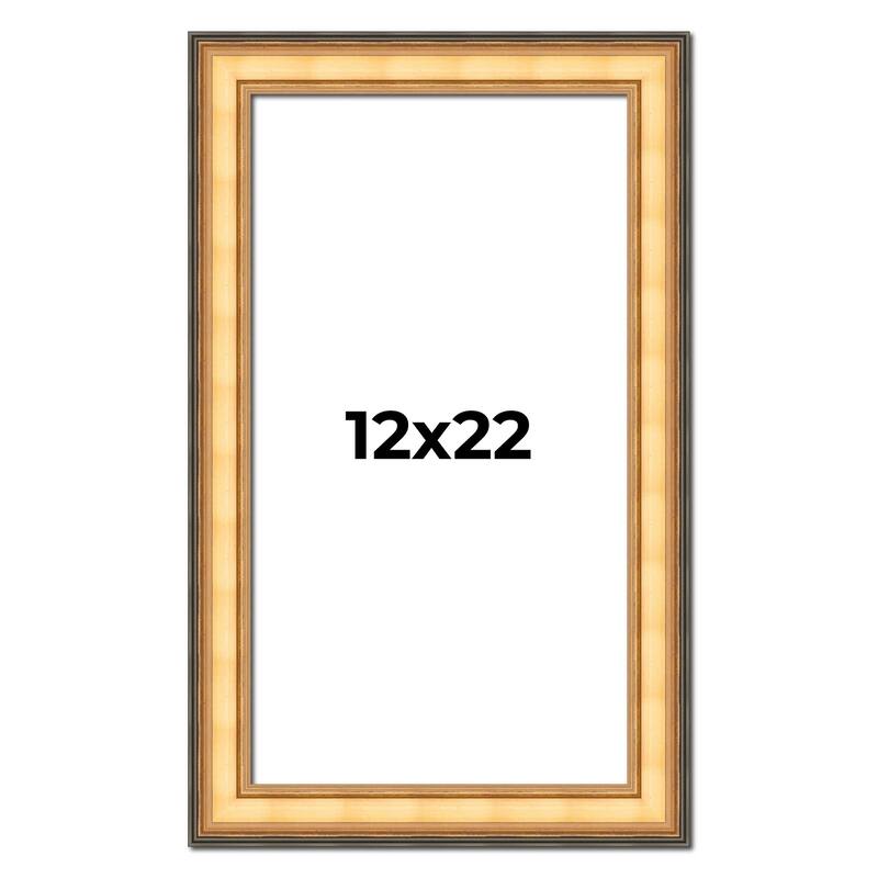 12x22 Frame Gold Plein Aire Solid Wood Picture Frame Width 2 Inches |
