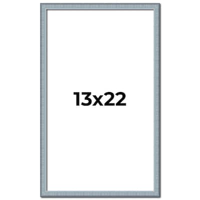 13x22 Frame Rustic Sky Blue Solid Wood Picture Frame | 0.75 Inch