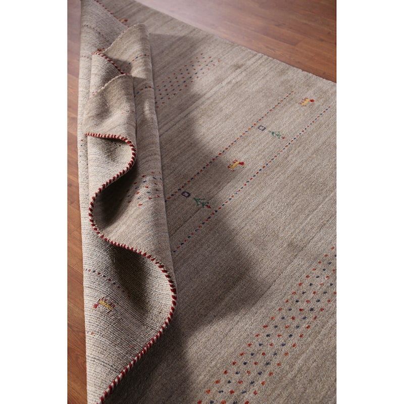 Gabbeh Indian Area Rug Handmade Multi-Color Wool Carpet - 5'0" x 7'9"
