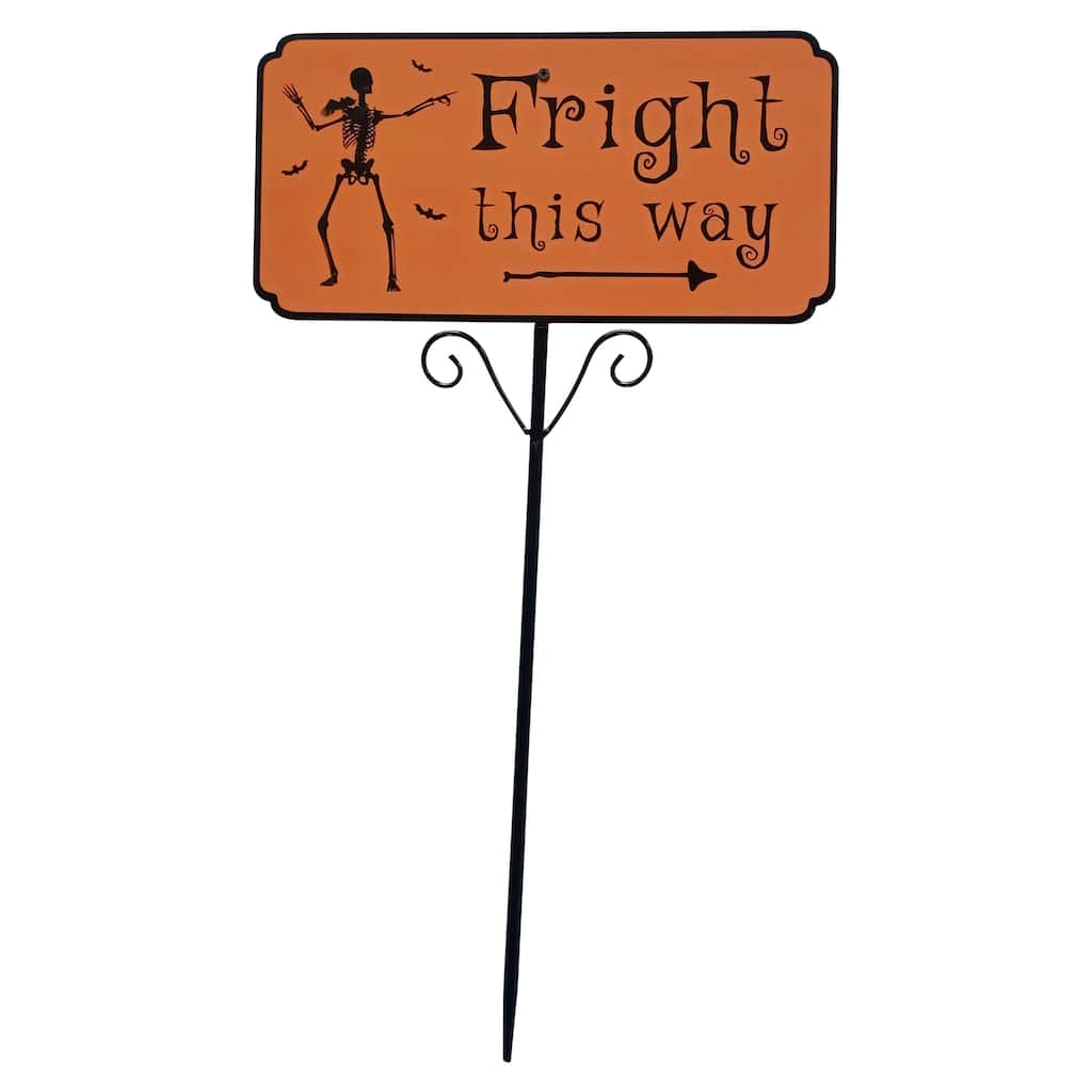 Fright This Way Outdoor Halloween Lawn Stake - 27.5"