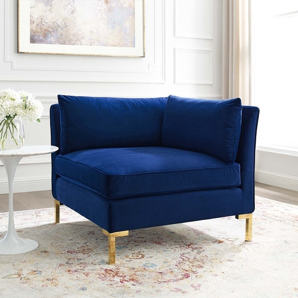 Ardent Performance Velvet Sectional Sofa Corner Chair On Sale