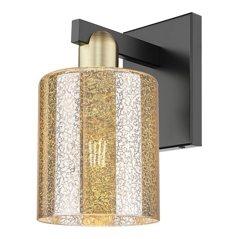 Innovations Lighting 716-1W-11-5 Cobbleskill Sconce Cobbleskill 11" - Black Antique Brass / Mercury