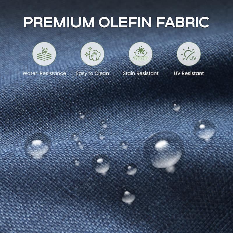 ArcoBay Brown Wicker Outdoor Patio Chaise Lounge with 5-Inch Thick Cushions (4-Pack)