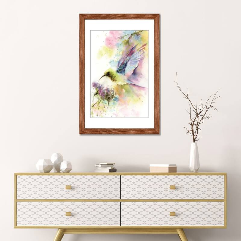 iCanvas "Hummingbird In Pastel Colors" by Sophie Rodionov