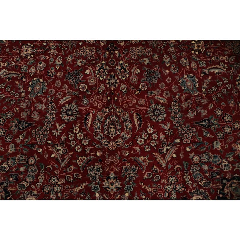 Hand Knotted Oriental 100% Wool Carpet Traditional Floral Red Tabriz Area Rug - 8' 8'' X 5' 9''