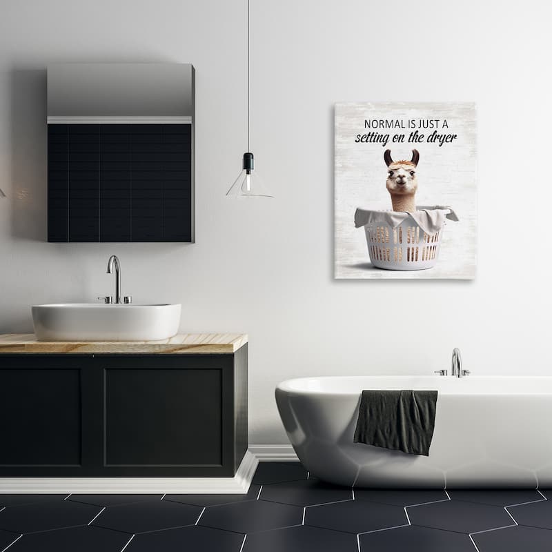 Stupell Funny Normal Dryer Quote Canvas Wall Art Design By Lettered and Lined