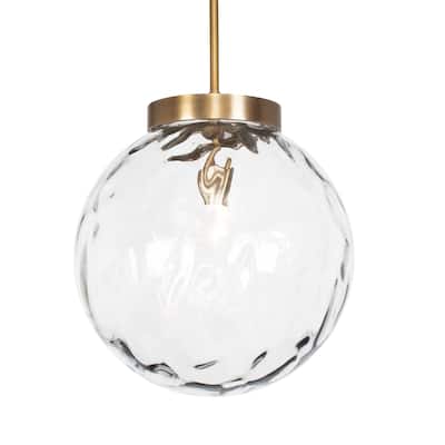 Uttermost 21622 Gaia 15" Wide Pendant with Water Glass Shade