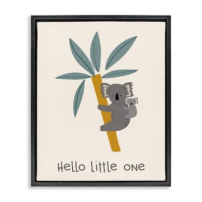 Stupell Hello Little One Koalas Framed Floater Canvas Wall Art Design By Sazerelli Designs