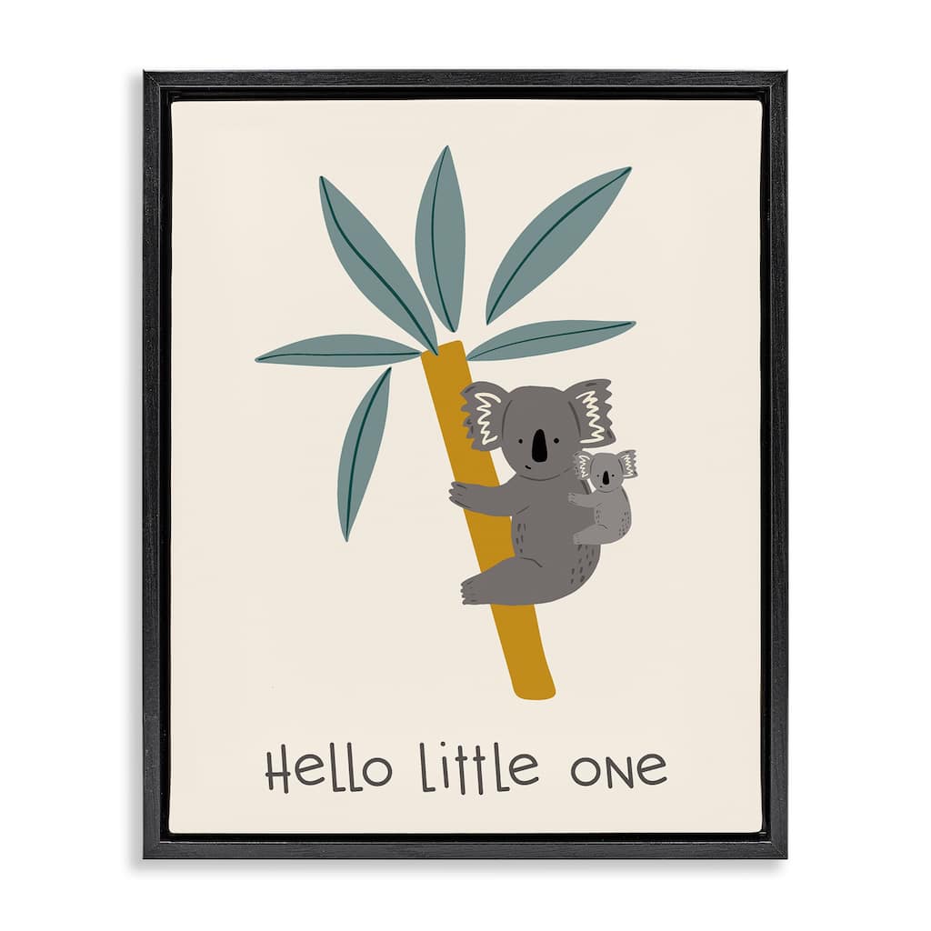 Stupell Hello Little One Koalas Framed Floater Canvas Wall Art Design By Sazerelli Designs
