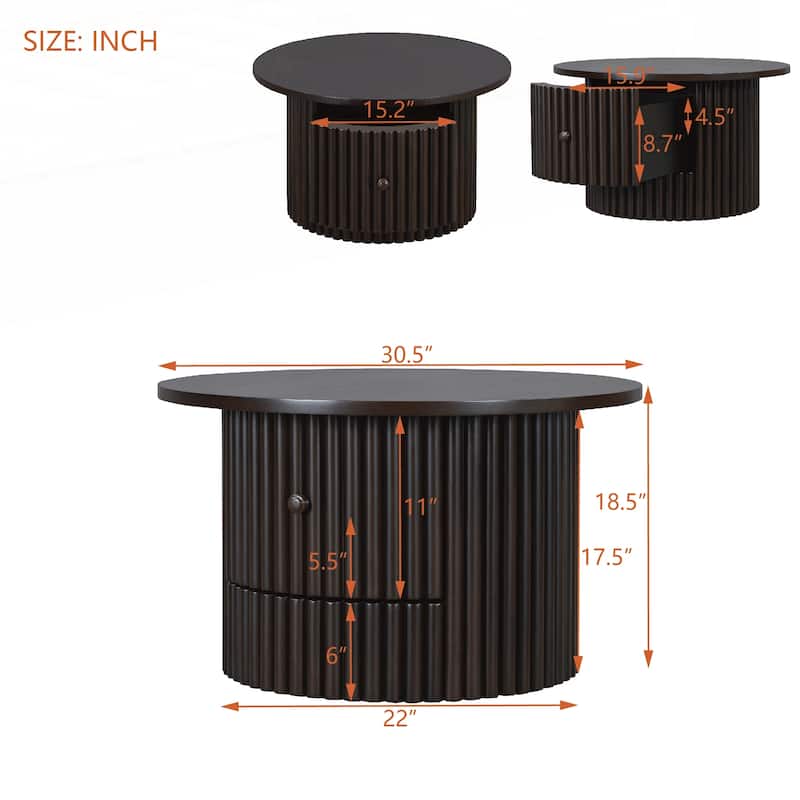 Round Coffee Table for Living Room