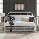 preview thumbnail 7 of 40, Vintage Series Distressed Metal Twin Metal Trundle Antique White