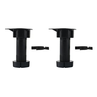 4pcs Adjustable Metal Round Plinth Leg For Shelves Furniture Kitchen 50 x 60mm 