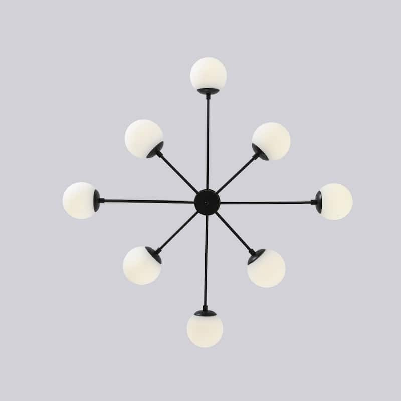 Sputnik Chandelier 8 Lights Modern Black Ceiling Light