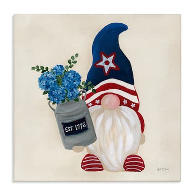 Stupell Gnome & Americana Bouquet Canvas Wall Art Design By Yvette St. Amant