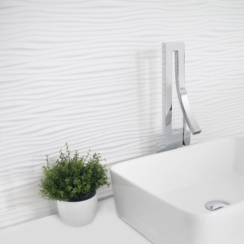 STYLISH Single Handle Bathroom Faucet for Single Hole Brass Vessel Mixer Tap - Faucet Height: 17 1/2" | Spout Height: 8"