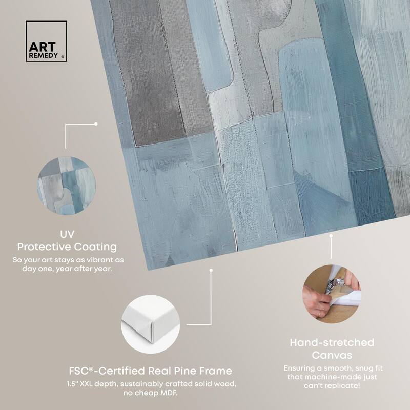 Tessellated Tones II Canvas by Art Remedy, Gallery Wrapped