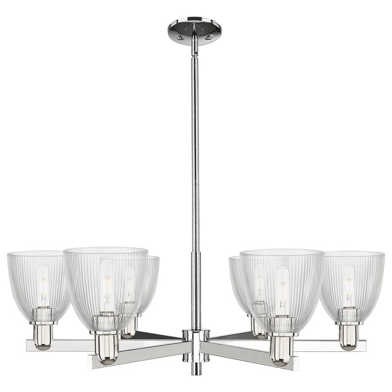 Innovations Lighting Endless Possibilities Arcadia - Castile - 6 Light 36" Stem Hung Chandelier - Clear/Polished Nickel