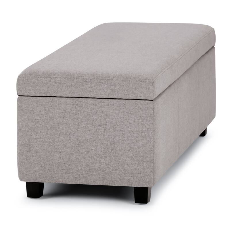 WYNDENHALL Franklin 48-in. Wide Contemporary Rectangular Storage Ottoman