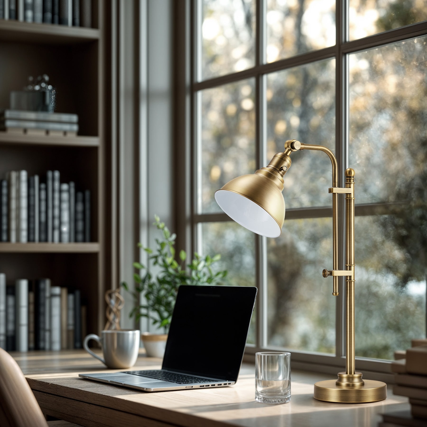 CO-Z 65" Rustic Pharmacy Task Floor Lamp with Adjustable Metal Shade