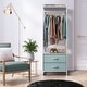 preview thumbnail 1 of 3, Clothing Rack with 2 Drawers - Tall Closet Stand Dresser for Bedroom