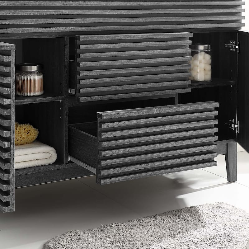 Render 48" Single Sink Compatible (Not Included) Bathroom Vanity Cabinet