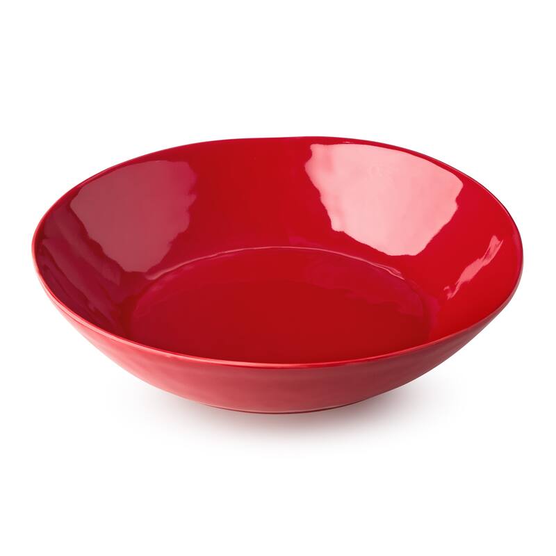 Certifed International Berry Red Christmas Serving/Pasta Bowl 13.25" x 3" - 13.25 L x 13.25 W x 3 H