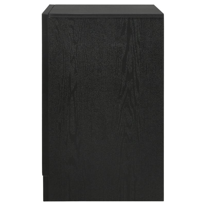 Alexandria Black 2-drawer Nightstand with Hidden Jewelry Tray