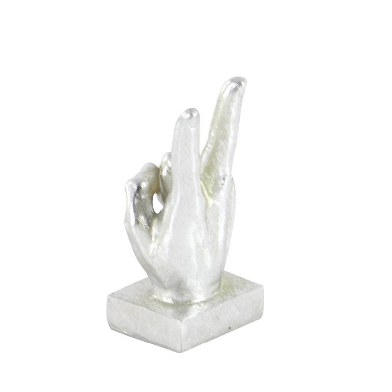 Polystone Hands Sculpture - Set of 3 - Gold or Silver