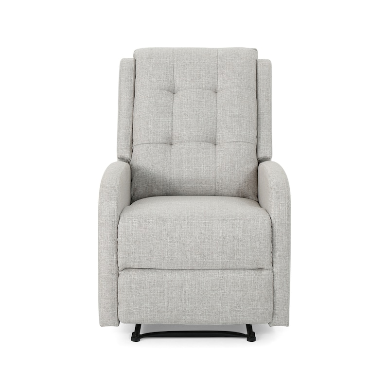 Tufted Upholstered Recliner Chair, 24.75" Manual Recliner Sofa Chair with Retractable Footrest Home Theater Lounge Chair