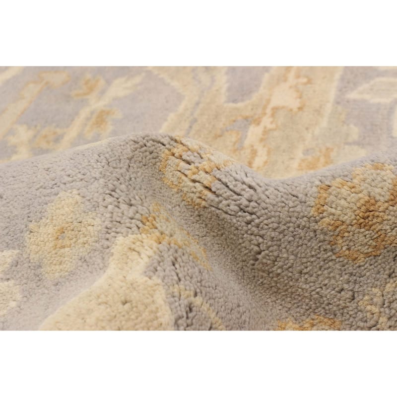 ECARPETGALLERY Hand-knotted Royal Oushak Grey Wool Rug - 8'2 x 9'11