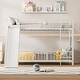 preview thumbnail 2 of 18, White Twin over Twin Size Metal Bunk Bed with Slide and Guardrails for Kids, Boys and Girls, Bedroom