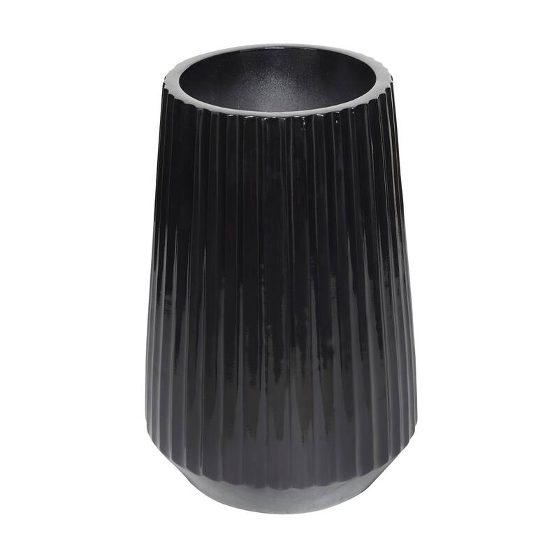 Black Resin Decorative Vase - 16"W, 24"H