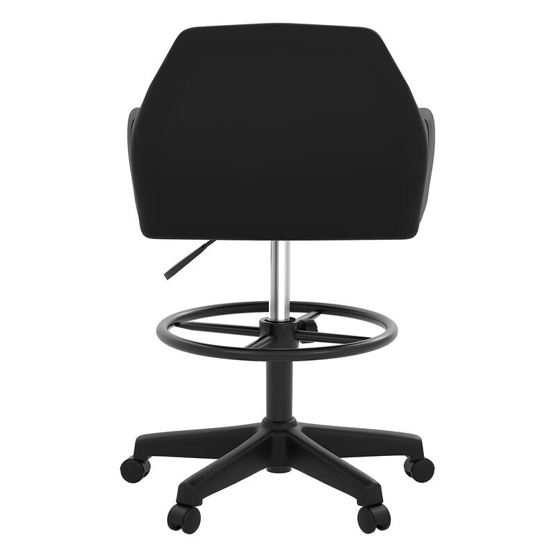 VECELO Swivel Wingback Tilting Drafting Chairs 32.28"-40.16" Adjustable Height Diamond Tufted Back Naihead Home Office Chairs