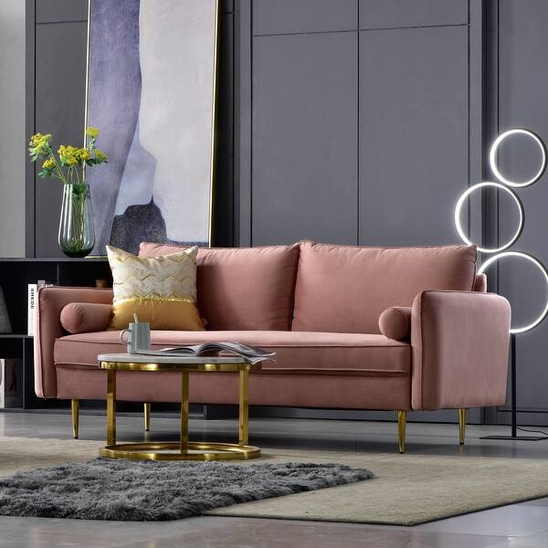 Shop Ovios High Back Couch Mid Centry Colorful Upholstered Sofa