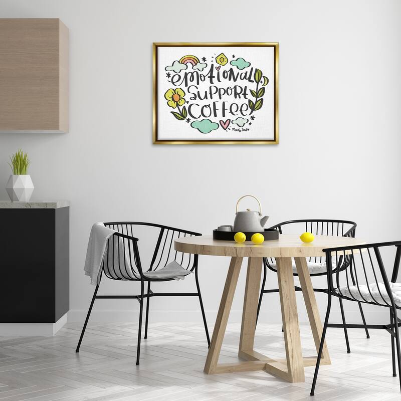 Stupell Motivational Support Coffee Framed Floater Canvas Wall Art Design By Mandy Ford Art + Illustration