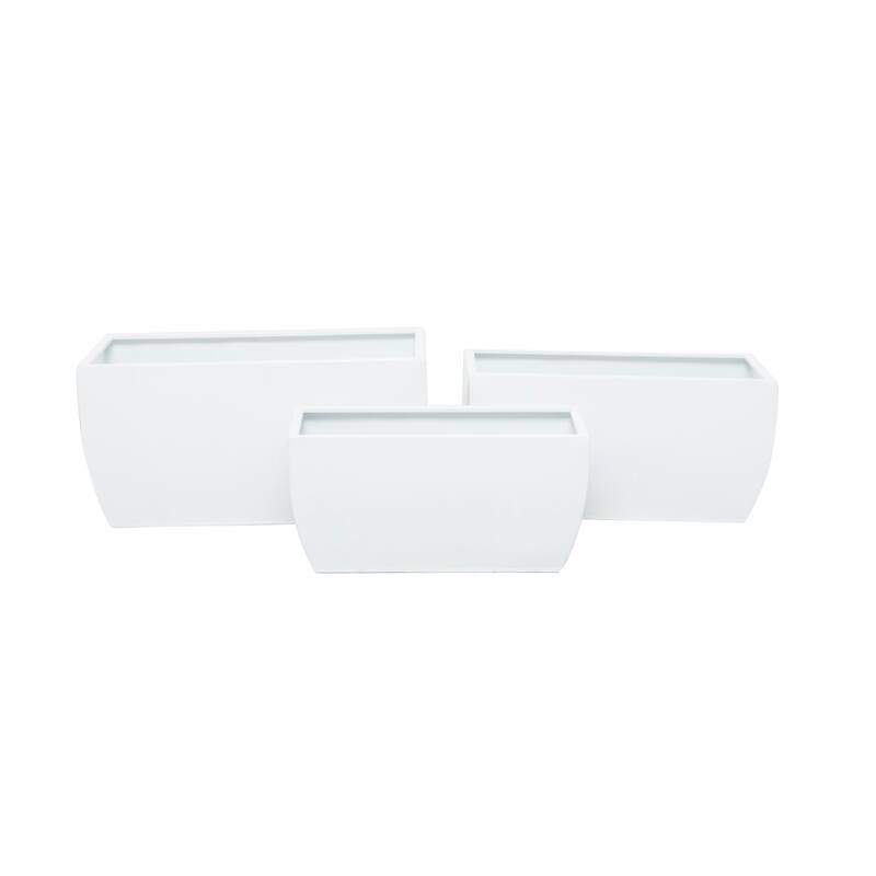 Metal Modern Planter (Set of 3) - S/3 20", 18", 16"W