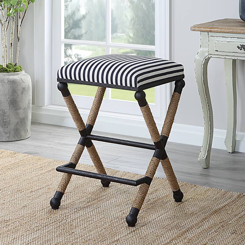 Uttermost Braddock Backless Counter Stool - 18.75"W x 27.63"H x 18.75"D