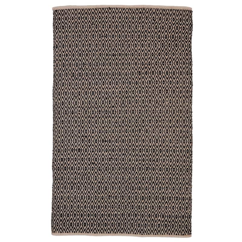 Mariam Hand Woven Classic Area Rug - 8' x 11' - Noir Black/Latte Tan