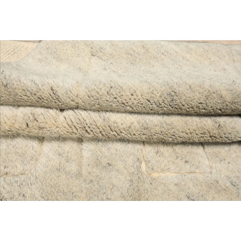 8x10 Tibetano Hand Knotted Wool Beige Moroccan Modern & Contemporary Rug - 8' x 10'